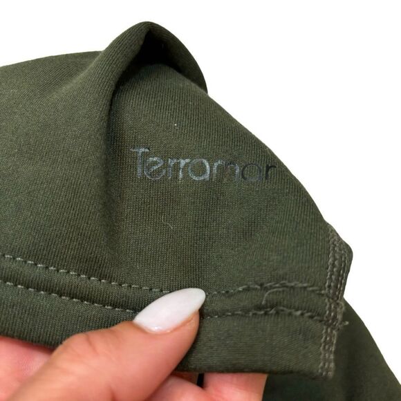 Men’s Terramar Wilder Collection Olive Green Long Sleeve Shirt Size Small - Picture 4 of 9
